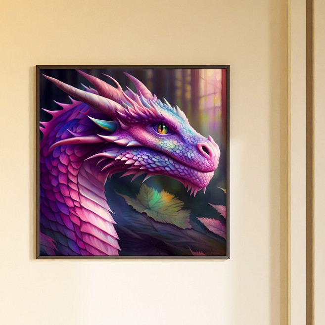 풍수인테리어소품 청룡그림 2024년 청룡 복을부르는 용그림 황금 재물운 액운막이 청룡 액자, 08.드래곤 2