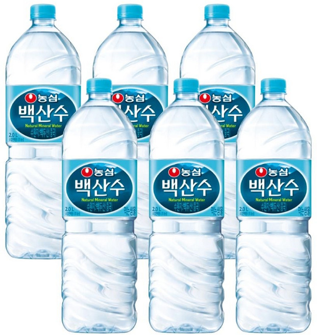 백산수 2L x 6개/농심 생수 미네랄워터 물 먹는샘물 sel829Iw, 1개, 1g, 1ml