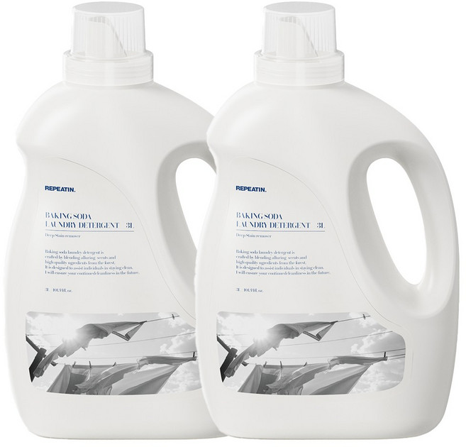 리피트인 베이킹소다 대용량 액상세제 본품, 2개, 3L