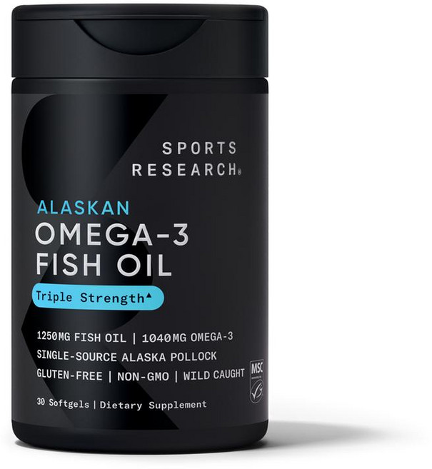 스포츠리서치 알레스카 오메가3 피쉬오일 트리플 스트랭스 1250mg 소프트젤 30정, 1개