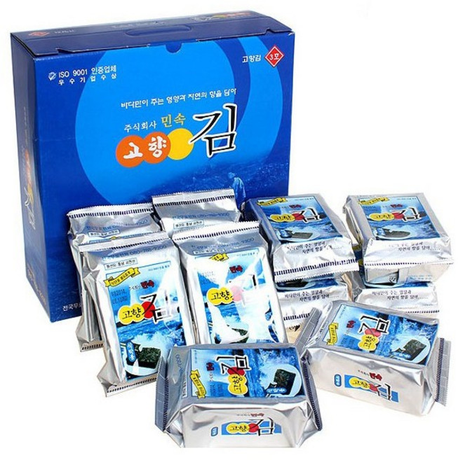 국내산 민속 고향김 3호 선물세트 도시락김 조미김, 10개, 15g