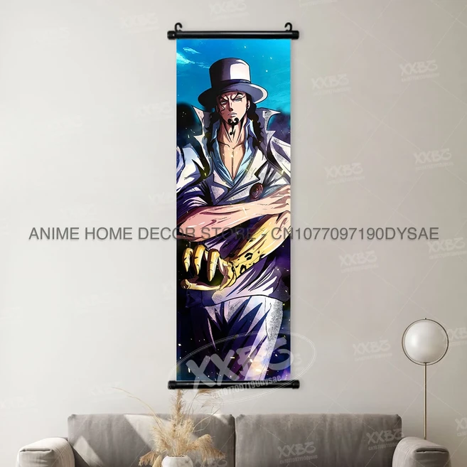 Anime ONE PICEC 포스터 원숭이 D. Luffy 교수형 그림 Vinsmoke Sanji 스크롤 그림 Roronoa Zoro 벽 예술 S, [02] 30x90cm(12x36inch), 05 hzw13-18, 1개