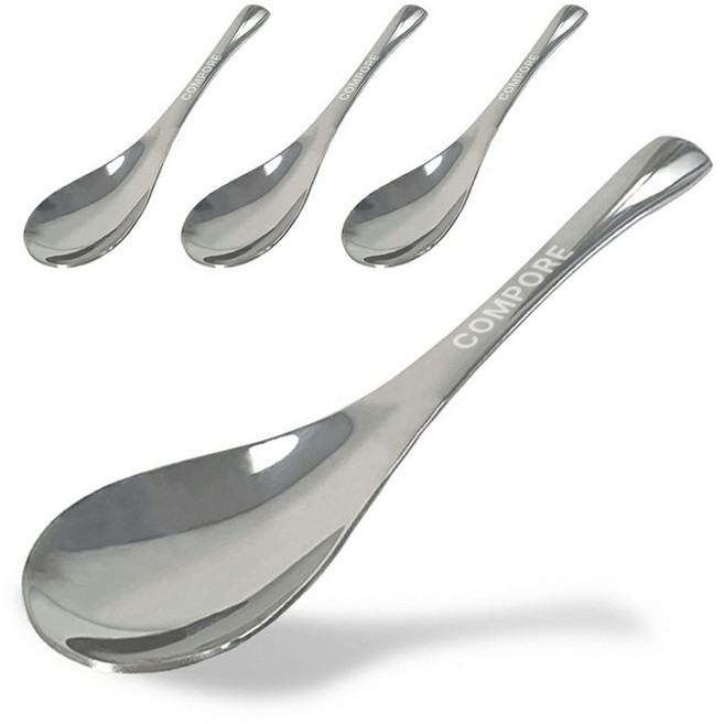 컴포어 스텐 국물용 다용도 숟가락, 2개, 실버