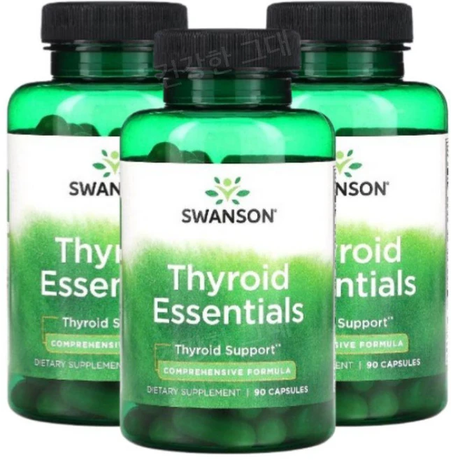 스완슨 갑상선 필수 영양소 캡슐 90정, 3개 - 쿠팡