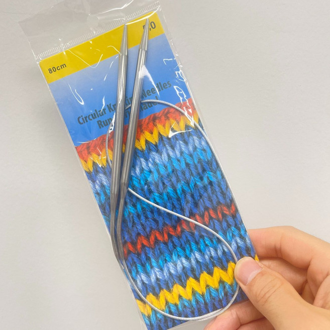 메탈 줄바늘 80cm 뜨개용품 뜨개도구 5가지 사이즈, 1개