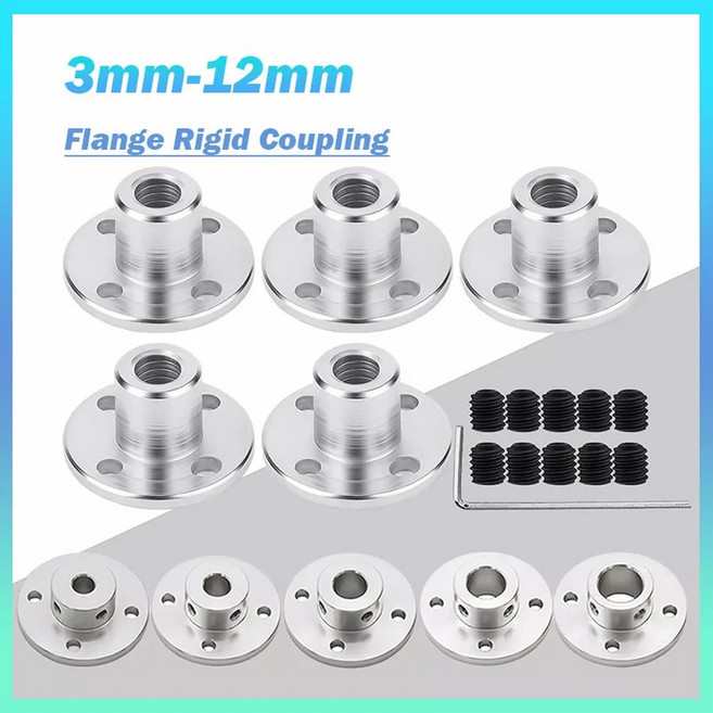 7mm 12mm 8mm 칼라 커넥터 강성 5mm 35mm 모터 클램프 11mm 커플링 10mm 브래킷 17mm 샤프트 커플러 플랜지 4mm, 1개