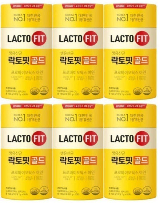 종근당 건강 락토핏 생유산균 골드, 2g, 6개
