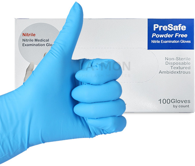 프리세이프 파우더프리 니트릴 장갑 100매입, XS 100매입, 1개, XS