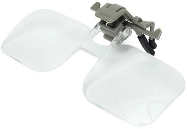 카이로스 컨퍼니 클립 돋보기 클립형 확대경 핸드프리 렌즈 2배율, 1개