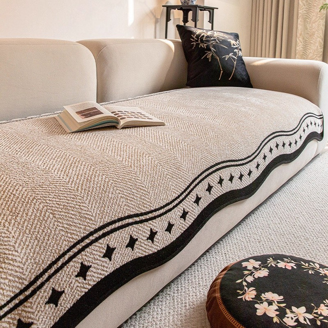 부드러운 면 소파커버 사계절 소파 패드 바닥러그 U