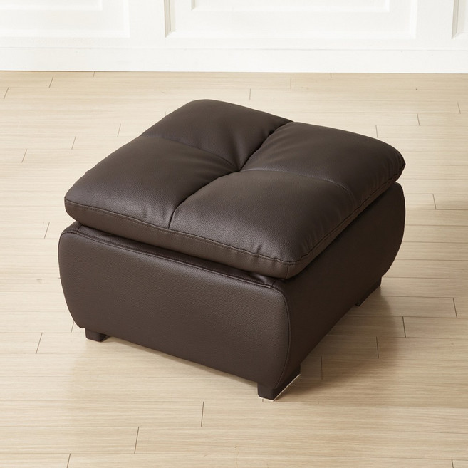 플로바움 다빈치 인조가죽 보조 스툴 사각스툴 발받침 풋스툴, 초코브라운