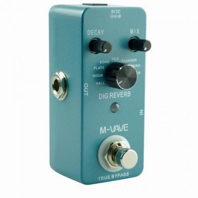 M-Vave Dig 리버브 페달 풀 메탈 쉘 기타 9 가지 타입 디지털 De/true 바이패스 효과, 01 빠른, 1개