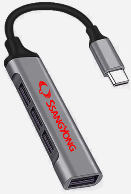 c타입 허브자동차 4 포트 USB 허브 쌍용 Kyron Stavic Rexton Sports Tivoli Musso 고속 유형 C 멀티 분배, 02 Gary-TypeC-SSANGYONG, 1개