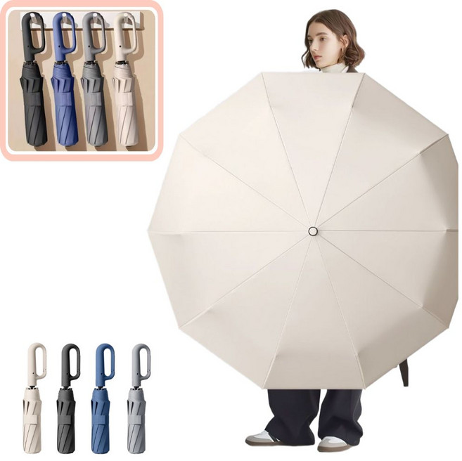 더있쏘 3단자동 UV 자외선 차단 암막 고리 양산 우산