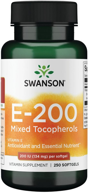 스완슨 비타민 E 믹스드 토코페롤 200IU 소프트젤, 1개, 250정