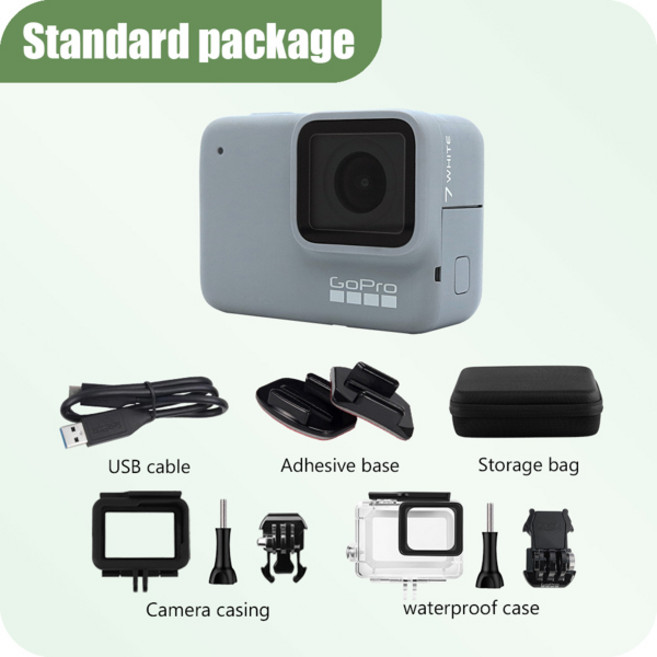 빠른 고프로 히어로 7 화이트 액션 카메라 울트라 HD 비디오 야외 스포츠 카메라, [01] Standard package