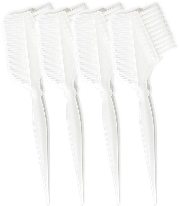 솜씨헤어 부드러운 다회용 고급 셀프 염색빗 염색솔 염색붓, 4개, 화이트