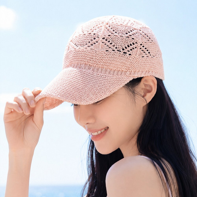 펀칭니트 여름 캡모자 시원한 짜임 햇빛차단 모자 컬러4종