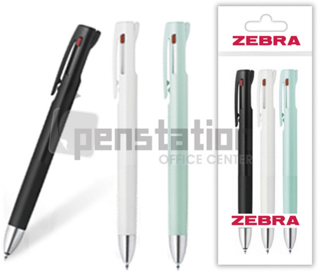 제브라 블렌 3C 3색 볼펜 세트, 0.7mm 블랙1+화이트1+블루그린1 세트, 1개