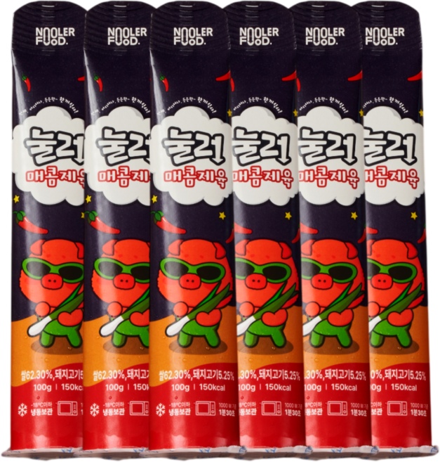 [3+3] 눌러밥 (매콤제육 6) 간단 한끼 냉동 삼각김밥 주먹밥 볶음밥 간편식 간식, 6개, 100g