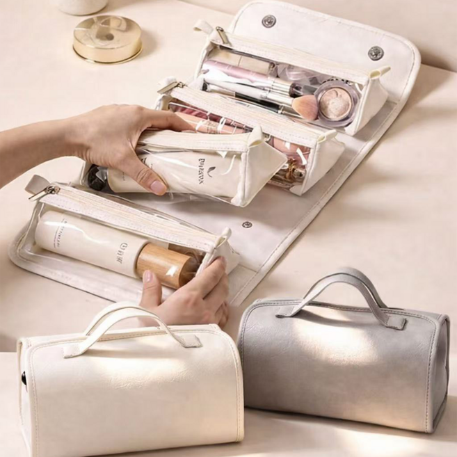 여행용 화장품 파우치 분리형 대용량 메이크업 가방 수납