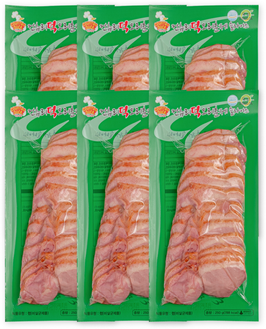 국산 컨츄리덕 오리훈제 250g, 6개