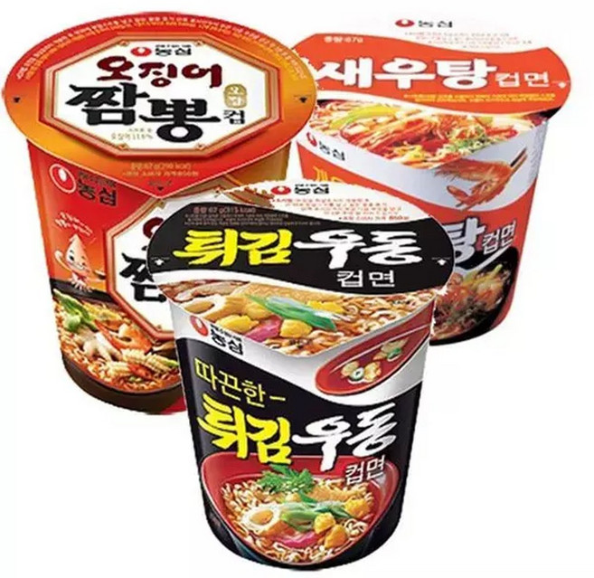 NS홈쇼핑오징어짬뽕 소컵 6개 + 새우탕 소컵 6개 + 튀김우동 소컵 6개..35946878, 18개