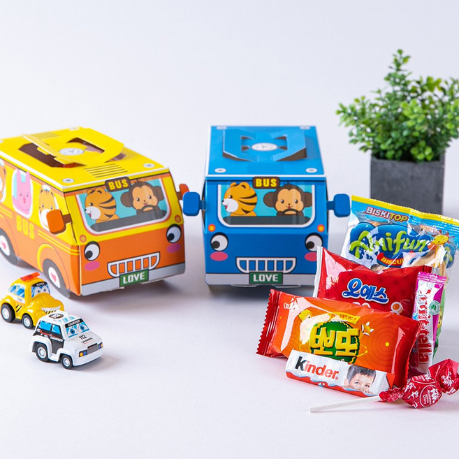 자동차 빠방 과자선물세트 어린이집생일선물 단체 행사간식 간식답례품, 1개