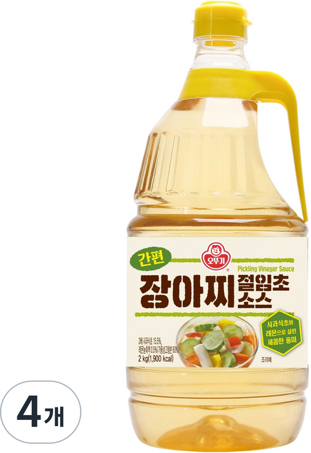 오뚜기 간편 장아찌 절임초소스, 4개, 2L
