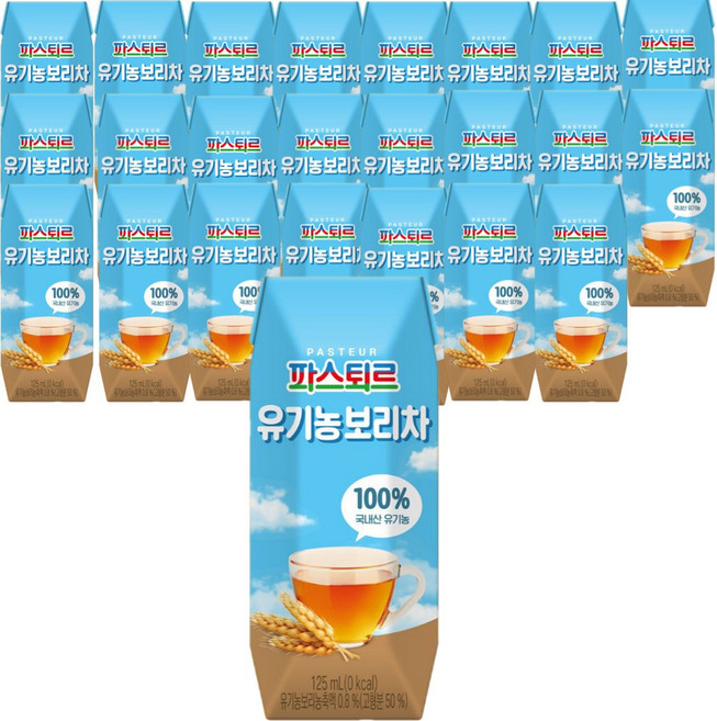 파스퇴르 유기농 보리차, 125ml, 24개