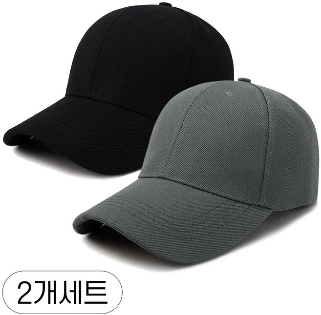 미다미 [1+1] 베이직 빅사이즈 무지 대두 볼캡 모자