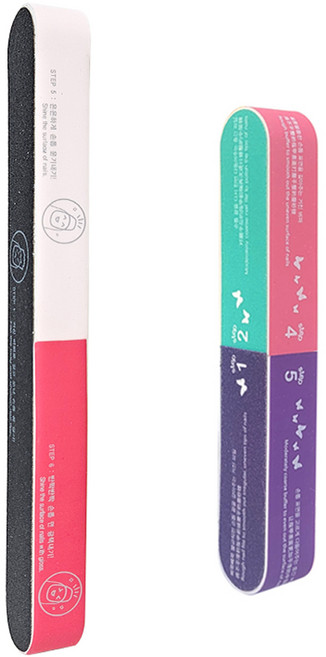 국산 네일파일 6way버퍼+7way버퍼, 1세트, 혼합색상