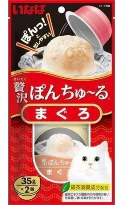 【新品】ciao 啾嚕 肉泥杯 INABA 啾嚕豪華果凍杯 貓咪 副食【貓多多寵物小舖], 鮪魚, 70g, 1包