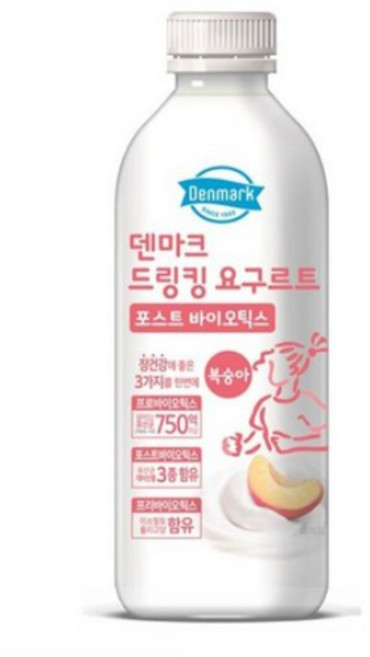 덴마크 드링킹요구르트 복숭아 750ml 대용량/냉장무배, 1개