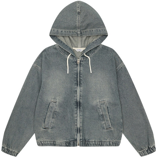 에꼴리에 NC해운대 봄 가을 간절기 점퍼*빅세일%% 빈티지블루 후드 데님 점퍼 25C5151