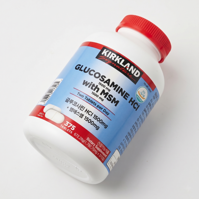 커클랜드 시그니춰 글루코사민 HCI 1500mg + 엠에스엠까지1500 mg (총375정6개월분), 1세트, 375정