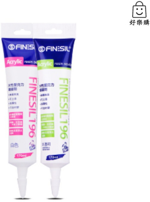 互力 196 專業型水性壓克力填縫劑 170ml, 1個, 白色