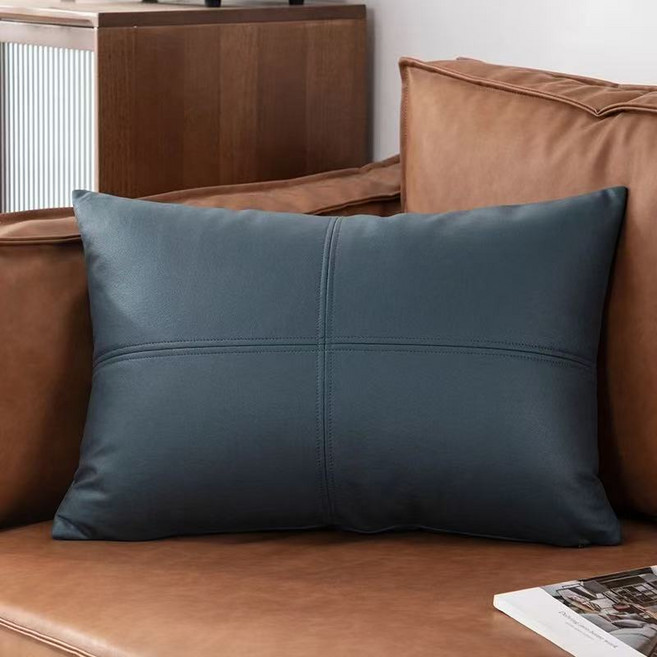 ZCBV소파가죽쿠션 직사각 베개 솜포함 북유럽 쇼파 디자인ZCBV, C. 블루
