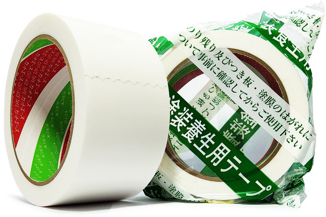 보양테이프 커트에이스 50mmx25m 잔사 끈적이 적은 무잔사 이지컷 마스킹 테이프, 1개, 8.커트에이스강점착MW(흰색)50mmx25m