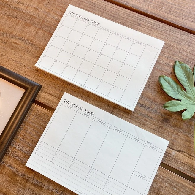 만년형 스터디플래너 데스크패드 공부계획표 패드형 화이트, 2개, 주간 - 쿠팡