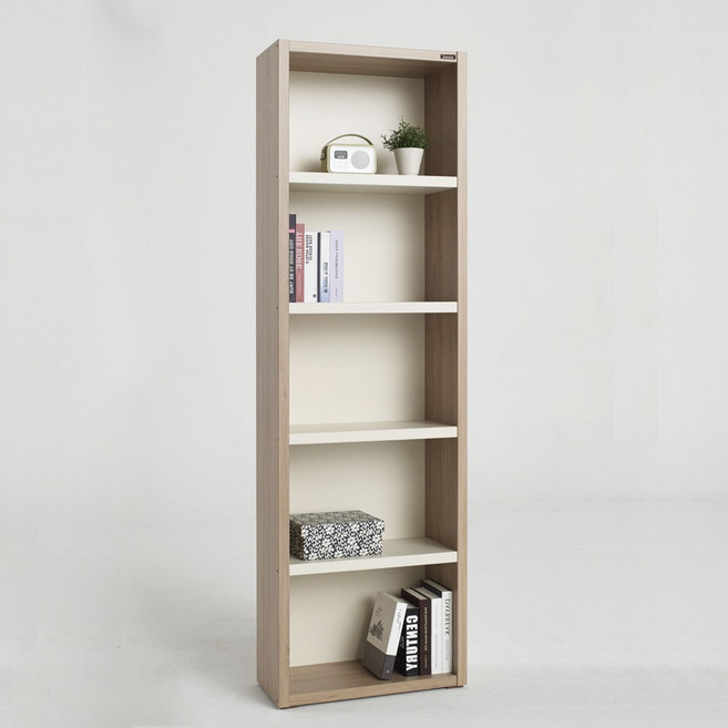 이노센트 그룸 5단 600 오픈 책장 i104331, 내추럴 크림화이트