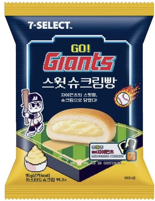 세븐셀렉트 자이언츠 스윗슈크림빵, 5개, 95g