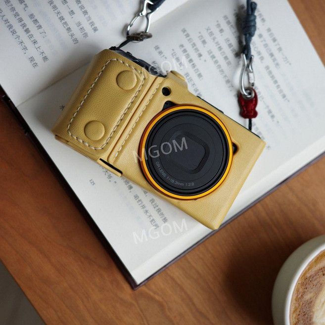 GR3 양가죽 케이스 Ricoh GR3X 호환 카메라 보호 커버 파우치 악세사리, 레몬옐로우, 1개
