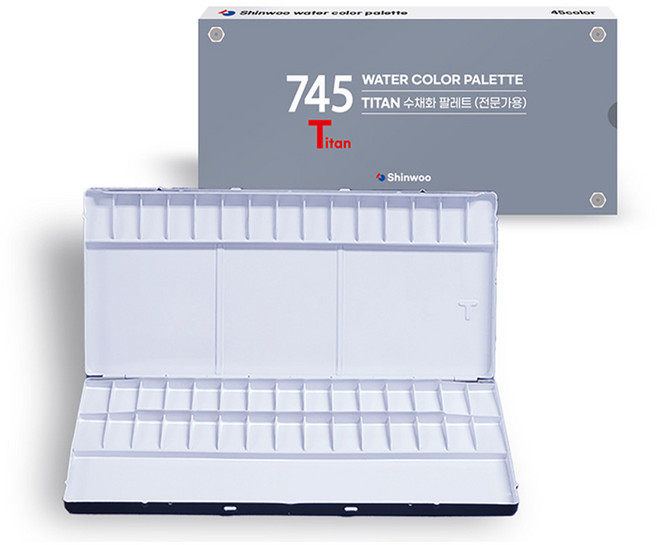 신우 타이탄 전문가용 수채화 팔레트 720|730|745, 1개, 45칸, 1개