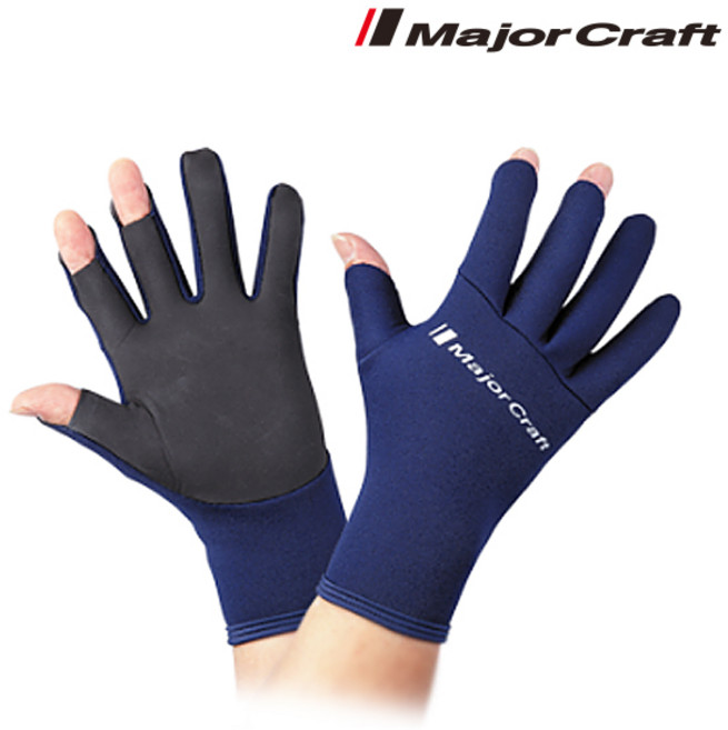 메이저크래프트 신형 티타늄장갑 3CUT 티탄 동계용낚시장갑, 네이비실버 XL, 1개