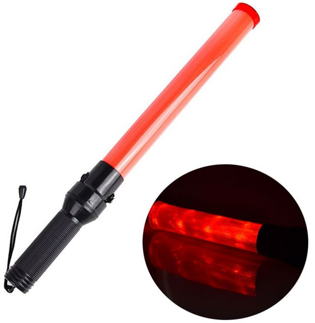 몽프레 LED 고휘도 경광봉 안전 주차 안내 신호봉 막대 54cm, LED롱경광봉, 1개, 상세페이지 참조