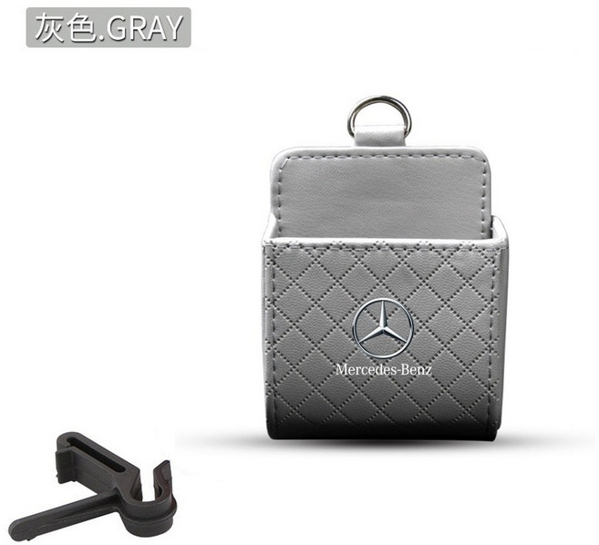 자동차 쓰레기통 메르세데스 벤츠 S320 W164 W203 W204 W168 C180 E320 A200 CLA CLK 용 다기능 접이식 자동 보관함, GREY, 1개