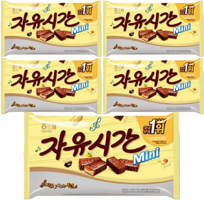 자유시간 mini 초콜릿, 630g, 5개