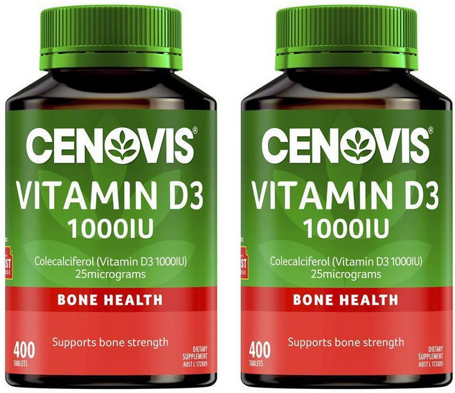 Cenovis Vitamin D3 세노비스 비타민 D3 1000IU 400타블렛 2팩, 400정, 2개