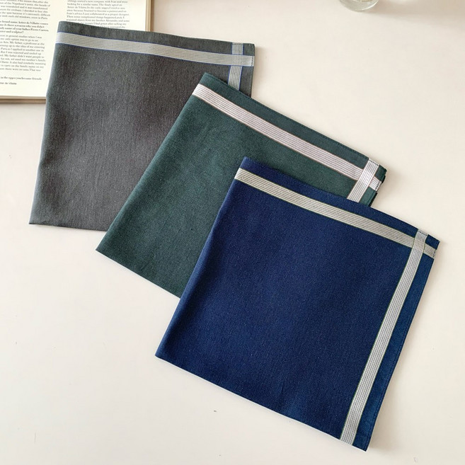 코코드림 남성용 고급 순면 손수건 3종 세트 정장 캐주얼 스포츠